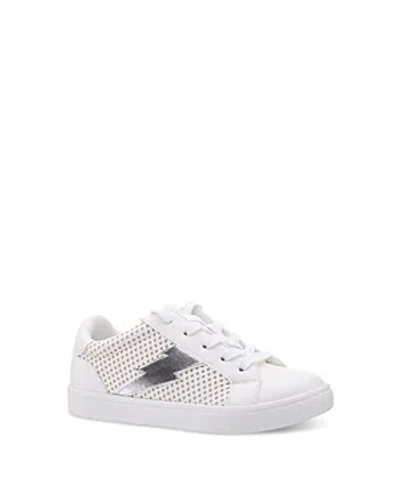 Shop Nina Girls' Spice Lace Up Sneakers - Toddler, Little Kid, Big Kid In White Smooth