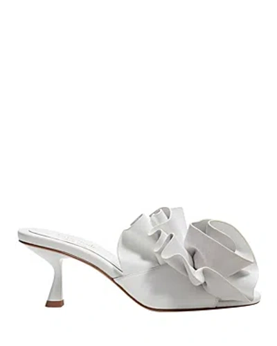 Shop Kate Spade New York Women's Flourish Slip On Embellished High Heel Sandals In True White