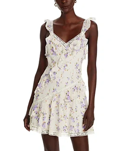 Shop Loveshackfancy Serima Lace Trim Dress In Dusty Lavender