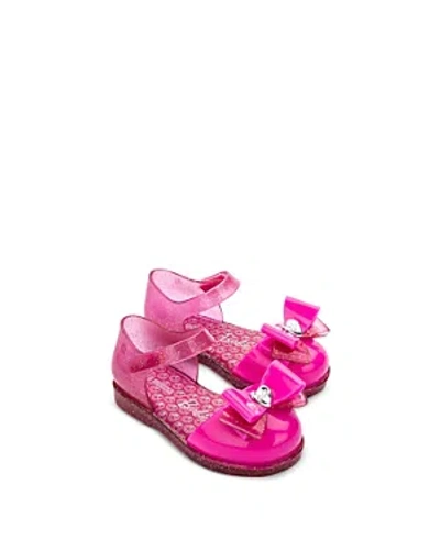 Shop Mini Melissa Girls' Amy & Barbie Sandals - Toddler In Pink Glitter