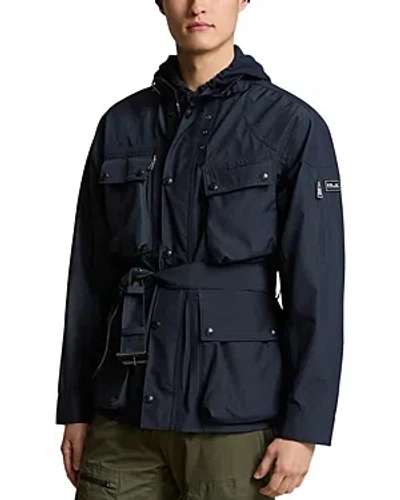 Shop Polo Ralph Lauren Full Zip Jacket In Navy