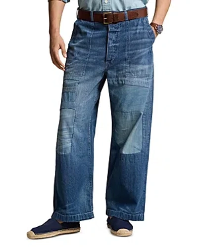 Shop Polo Ralph Lauren Relaxed Fit Distressed Jeans In Blue