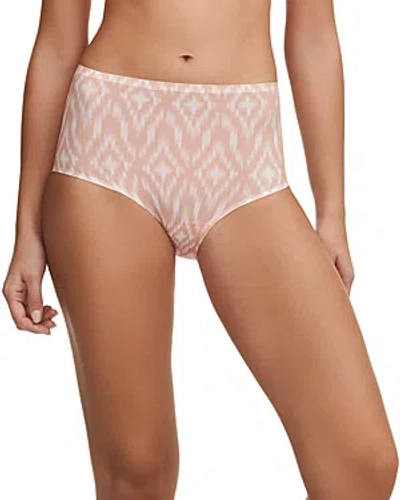 Shop Chantelle Soft Stretch One-size Seamless Briefs In Ikat Print
