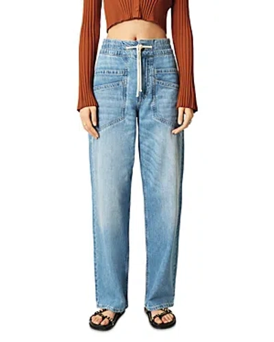 Shop Ba&sh Ba & Sh Mima High Rise Straight Jeans In Blue Jeans