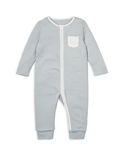 Shop Mori Unisex Clever Zip Coverall - Baby In Blue Stripe
