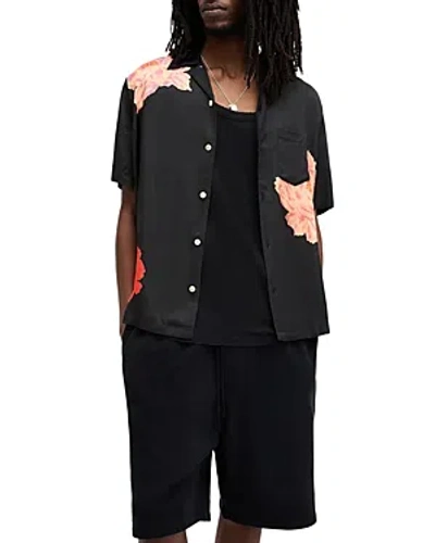 Shop Allsaints Short Sleeve Shirt In Jet Black