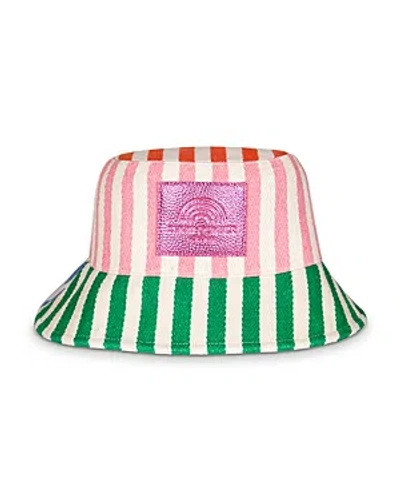 Shop Kurt Geiger Mixed Stripe Bucket Hat In Multi