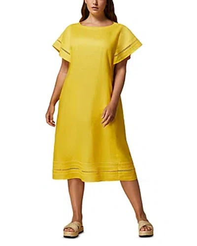 Shop Marina Rinaldi Bartolo Dress In Bight Yellow