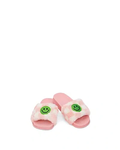 Shop Iscream Girls' Smile Checker Slide Sandals - Little Kid, Big Kid In Assorted