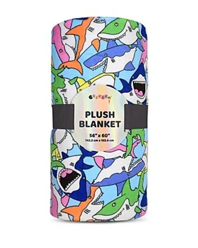 Shop Iscream Unisex Plush Blanket - Ages 3+ In Shark Frenzy