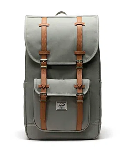Shop Herschel Supply Co Little America Backpack In Seagrass/white Stitch