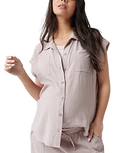 Shop Ingrid & Isabel Maternity Breeze Shirt In Etherea