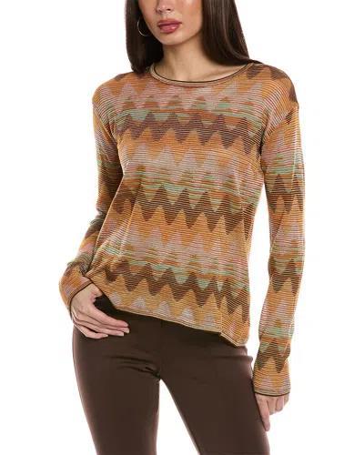 Shop M Missoni Wool-blend Sweater In Orange