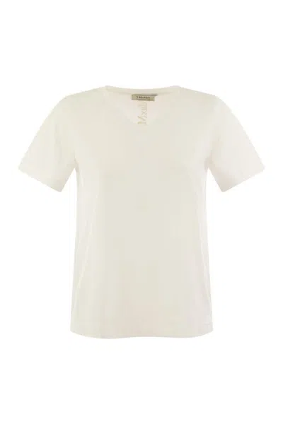 Shop 's Max Mara Quito - T-shirt In Jersey Con Stampa In White