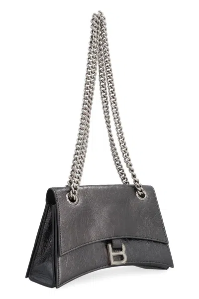 Shop Balenciaga Shoulder Bags In Steelgrey