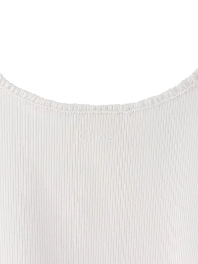 Shop Chloé Ruffles Mini Top In White