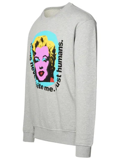 Shop Comme Des Garçons 'marilyn Monroe' Grey Cotton Sweatshirt