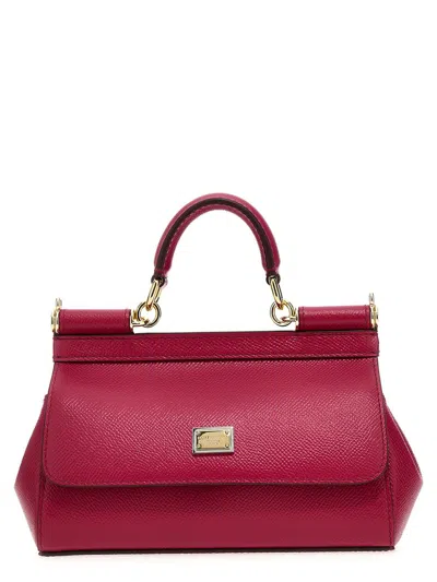 Shop Dolce & Gabbana Sicily Small Handbag In Fuchsia