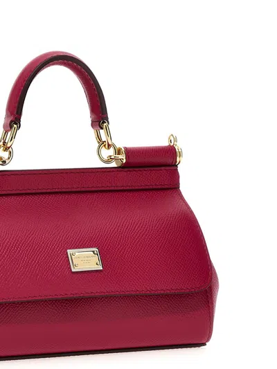 Shop Dolce & Gabbana Sicily Small Handbag In Fuchsia