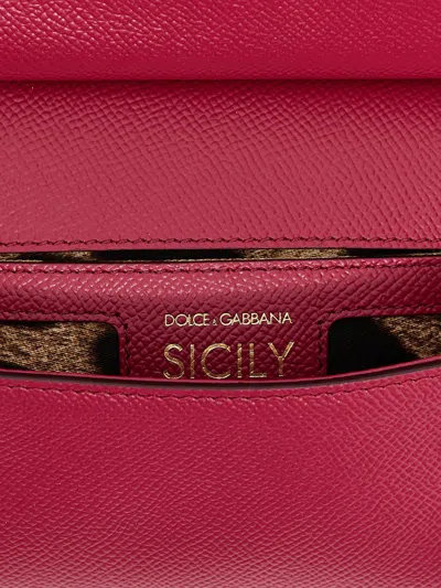Shop Dolce & Gabbana Sicily Small Handbag In Fuchsia