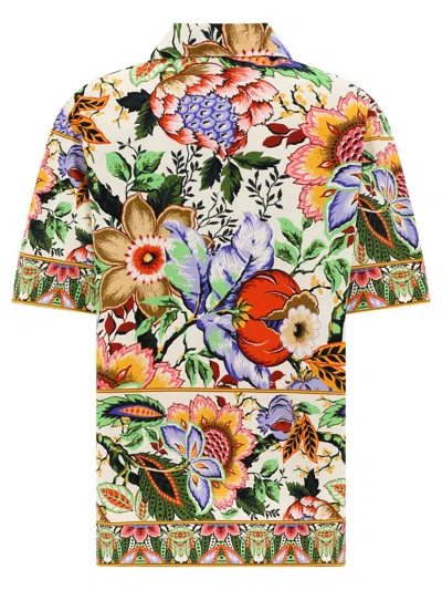 Shop Etro Shirt With Bouquet Print In White