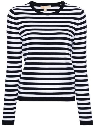Shop Michael Kors Striped T-shirt In Blu E Bianco