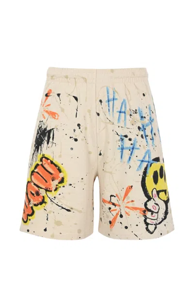 Shop Barrow Shorts With Logo Print In Turtledove