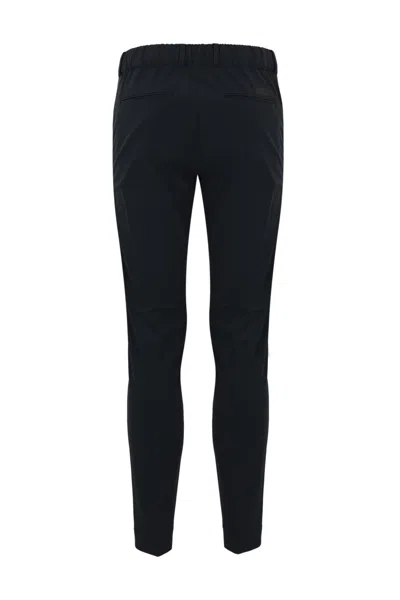 Shop Rrd - Roberto Ricci Design Chino Jo Trousers In Technical Fabric With Drawstring In Blue Black