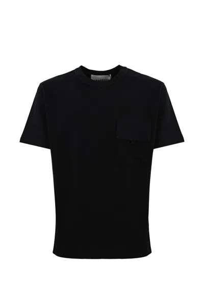 Shop Amaranto Black Cotton T-shirt In Nero