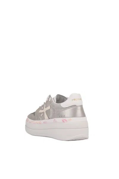 Shop Premiata Micol 6793 Sneakers In Silver