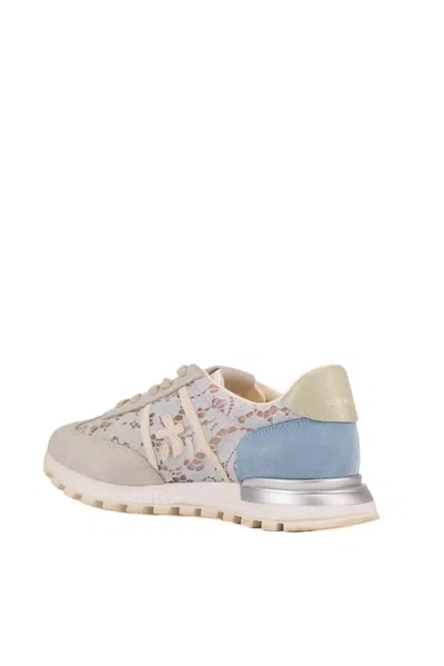 Shop Premiata Johnlowd 6801 Sneakers In Grigio/azzurro