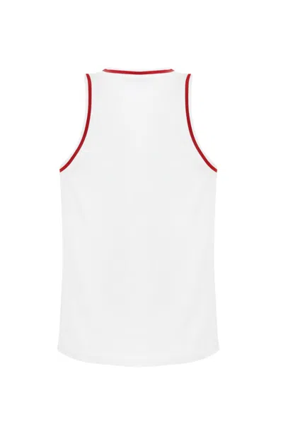 Shop Dsquared2 Tank Top With Dsq2 Logo In Bianco