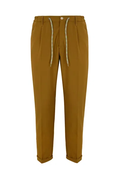 Shop Daniele Alessandrini Viscose Trousers With Drawstring In Uva
