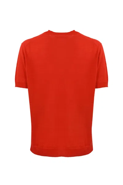 Shop Amaranto Knitted T-shirt In Corallo