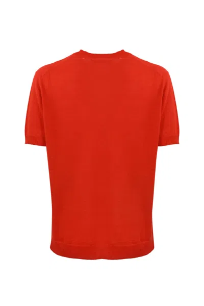 Amaranto Knitted T-shirt In Corallo