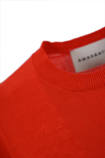 Amaranto Knitted T-shirt In Corallo