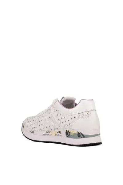 Shop Premiata Conny 6749 Sneakers In Bianco
