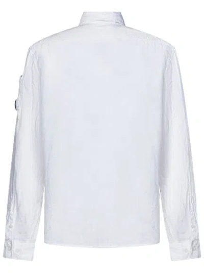 C.p. Company Camicia In Lino In Bianco