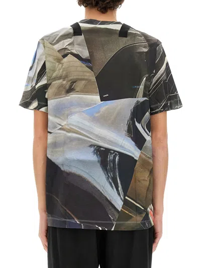 Shop Helmut Lang T-shirt With Print In Multicolor