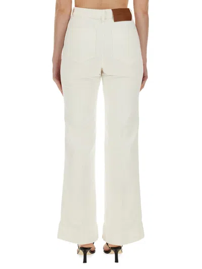 Shop Victoria Beckham Jeans Alina In Bianco
