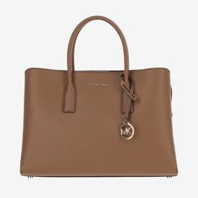 Shop Michael Kors Ruthie Large Leather Handbag In Brown