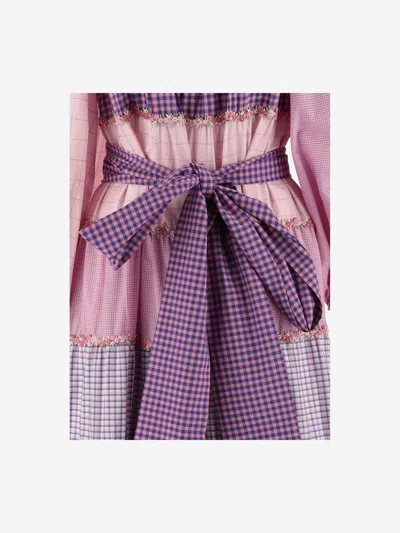 Shop Flora Sardalos Patchwork Cotton Maxi Dress In Purple