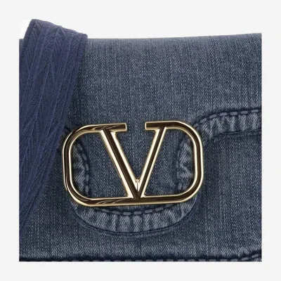 Shop Valentino Locòin Denim Shoulder Bag
