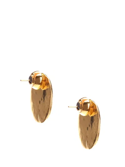 Patou Ancient Coins Circular Stud Earrings In Gold