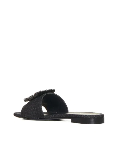 Shop Roberto Festa Flat Shoes In Nero+black Diam