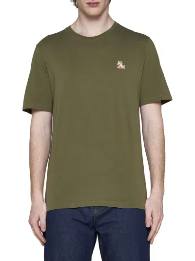 Shop Maison Kitsuné T-shirt In Military Green
