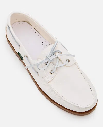 Shop Paraboot Barth/marine Miel-cerf Blanc Loafers In White