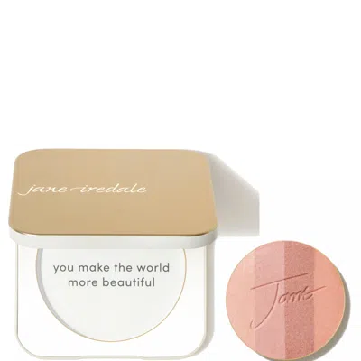 Shop Jane Iredale Gold Refillable Compact And Purebronze Shimmer Bronzer Refill 0.9g (various Shades) In Peaches & Cream