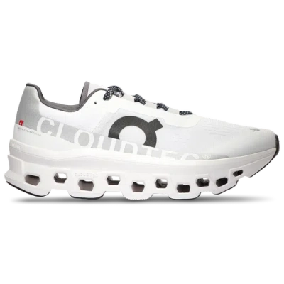 On Cloudmster Running Shoe In White/white/white