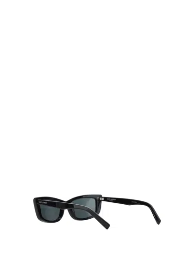 Shop Saint Laurent Sunglasses 658 In Black Black Black